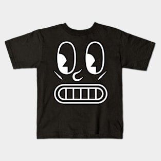 White Surprise Emoji Kids T-Shirt